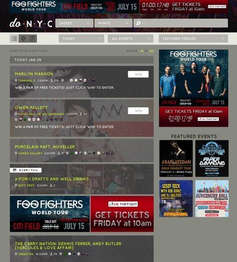 BRAND ADS BRAND ADS Capture DoNYC visitors with standard ad units interspersed throughout their site experience.