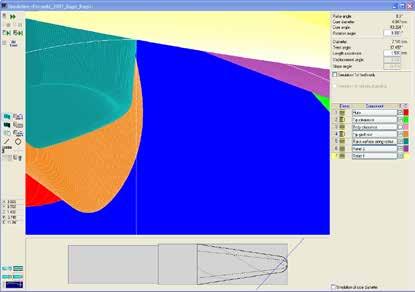Further Functions 2D Simulation The 2D simulation is an integral component of NUMROTO. Details can be analyzed quickly and accurately to the nearest micrometer with it.