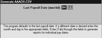 Submitting the Direct Deposit Report to your Bank After you update the current payroll, you will print the direct deposit report.