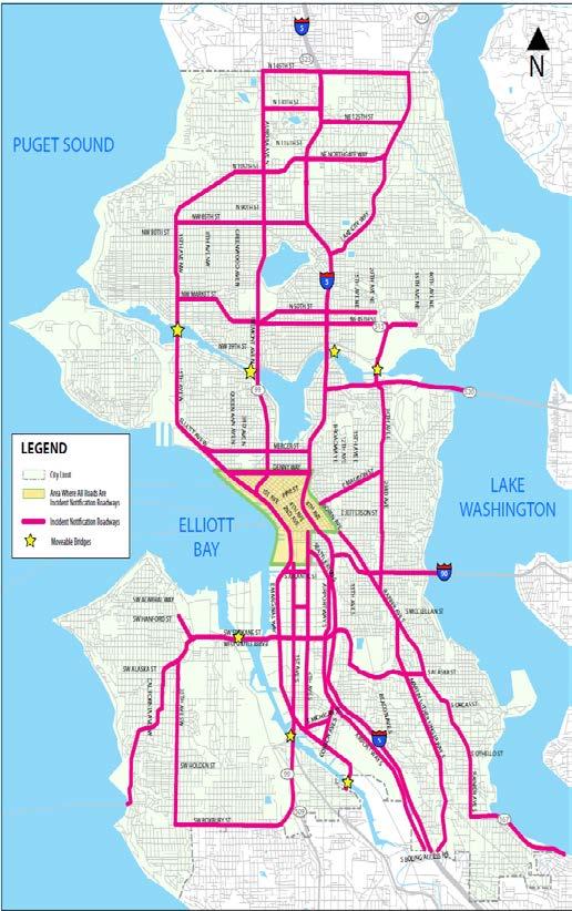 Seattle s Geographic Constraints Hourglass shape of city with highest density at narrowest points in and around Downtown Limited number of crossings over waterways exacerbates
