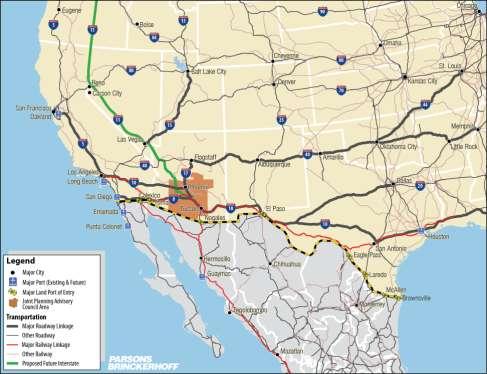 Freight Framework Big Picture Leverage Strategic Location Sun Corridor is now a logical hub for staging imports and distribution to West markets Imports from Mexico, Gulf Coast ports