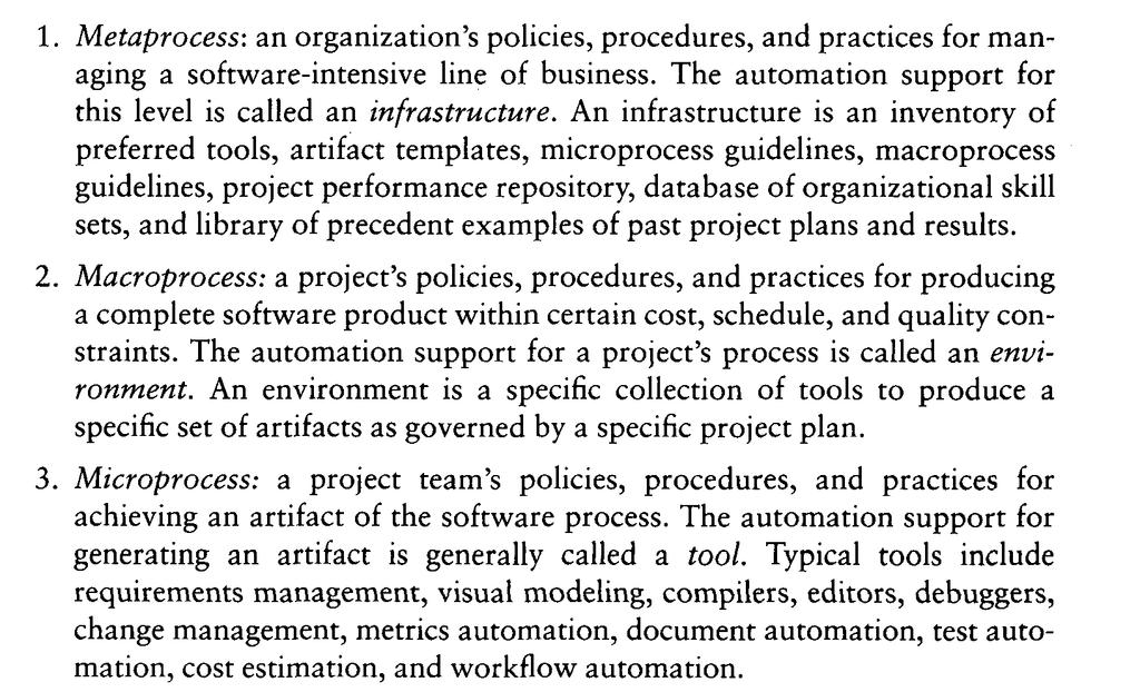 The extent of automation at each level of process is as follows:- Ques4c.