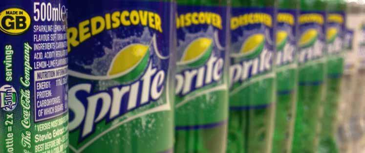 9/25 Product Portfolio In 2013, in Great Britain, we launched Sprite with stevia, a zero-calorie sweetener from natural origins, reducing the sugar content by 30%.