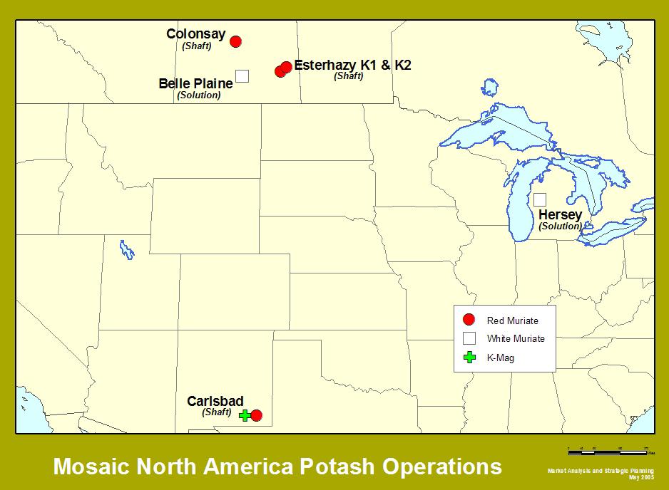 Potash - World Scale and Low Cost Operations Export Shipments 3.
