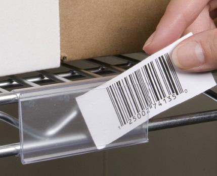 Barcode compatible, non-glare finish in self adhesive or magnetic backings, top or side loading.