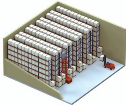 Racks for tower-type forklift trucks Tower-type forklift trucks are machines designed to work in narrow aisles with racks that are generally high. These trucks must be guided inside the load pathways.