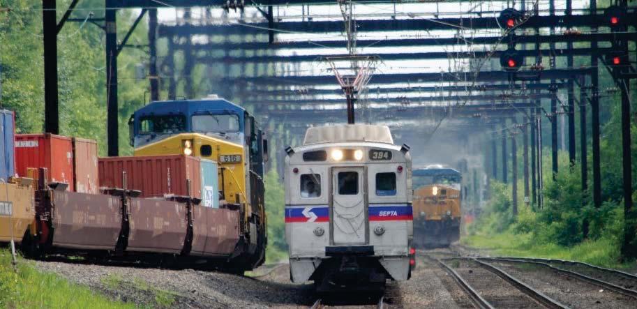 The shared corridor between Woodbourne and West Trenton was operated as part of Conrail s Trenton Line and SEPTA s West Trenton Line.