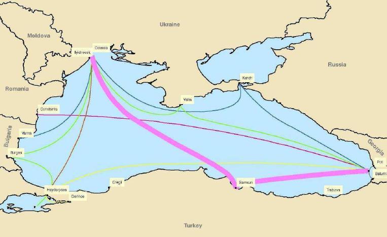 Figure 3: Iliychevsk - Samsun - Poti Maritime Service Technical Description The project deals with establishing a new maritime-based link between Ukraine, Turkey and Georgia, which will allow to
