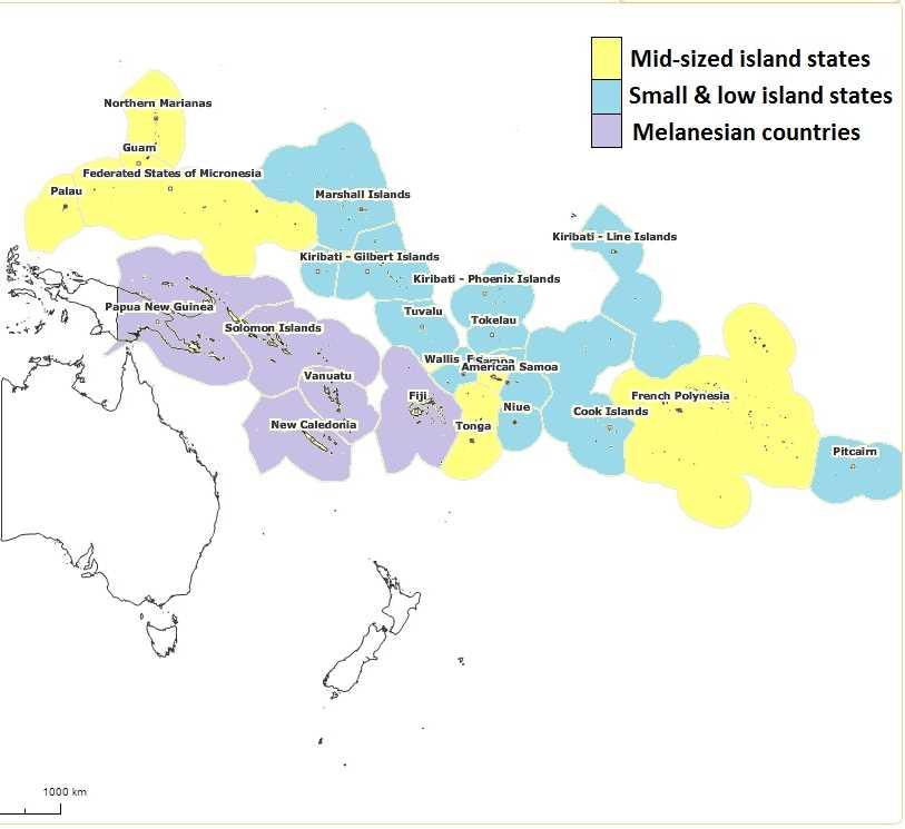Cultural Sub-Regions by size and resources Melanesian Countries Large, mountainous and mainly volcanic islands.