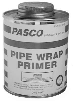 Pipe Wrap Primer PASCO Pipe Primer is a quick drying rubber base primer that permeates pits and irregularities on the pipe surface and prepares the metal for tape application.