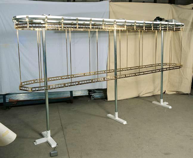 DOUBLE TIER GARMENT CONVEYOR MODEL-DT GARMENT SPECIFICATIONS GARMENT TYPE BAG SIZE SLACKS, SKIRTS, SHIRTS 30 JACKETS & SUITS 38 COATS & DRESSES 54 7 DOUBLE YOUR STORAGE Double your storage with Well