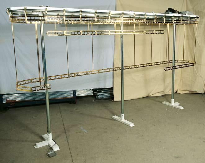 SINGLE/DOUBLE TIER GARMENT CONVEYOR MODEL-SD MAXIMIZING A COMBINATION The Single/Double Tier garment conveyor Model-SD allows you to have the best of both single and double tier storage.