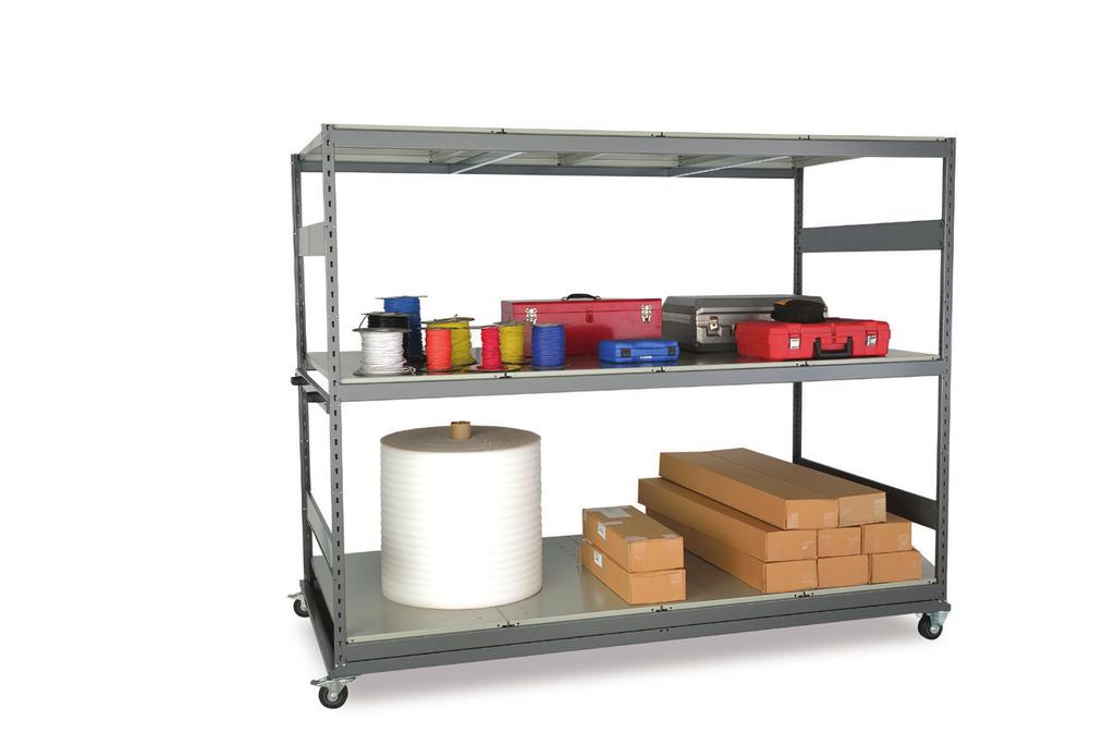 Can be ordered with steel decking, wire decking or without decking; Proposals include the mobile Mini-racking base with 4" casters, swivels with total-lock brake system and rigids; Models with a 30"