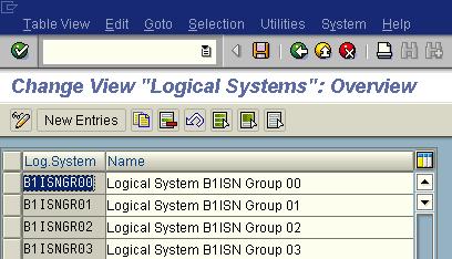 type T for the B1iSN server Id for the Logical System entry can be defined freely, but the id of