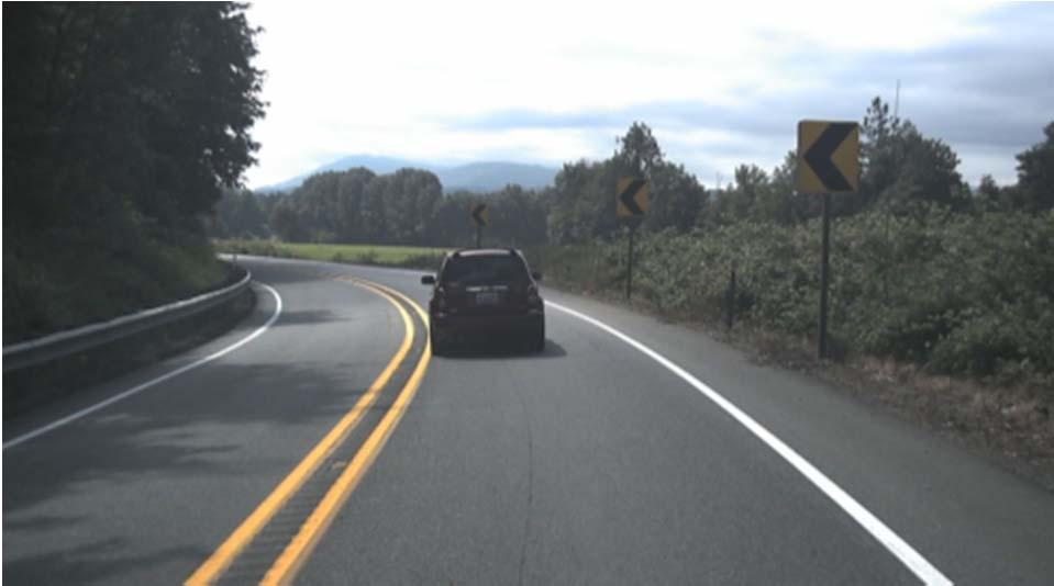 Horizontal Alignment Warning Signs (Compliance Date: December 3, 209) The placement of a Large Arrow or Chevrons on curves where the difference between the speed limit and advisory speed is 5 mph or
