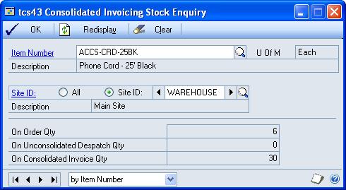 selection you make in the Consolidated Invoice Debtor Setup window or the Assign Debtors Consolidation window.