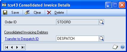 3. Enter a Consolidate to Invoice ID or select one using the lookup. The Invoice ID selected should be a Consolidated Invoice ID, and set up with the Consolidated Document Type of Invoice. 4.