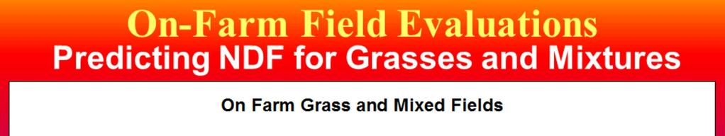 When evaluating straight grass or mixed grass/legume stands, the GDD method