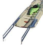 All users can simply sit, slide over and drop down into a kayak or canoe then utilize the side rails to pull off or