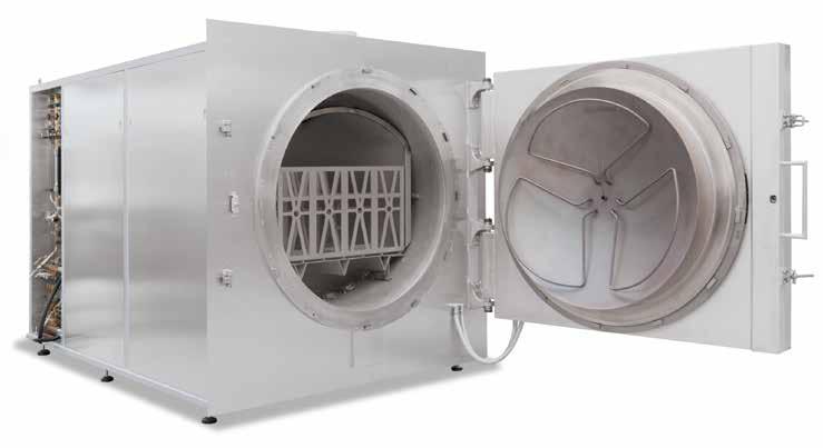 Hot-wall retor furnace NRA 1700/06 with chargin frame. For grey room/clean room installation for heat treatment of glass under protective gases.