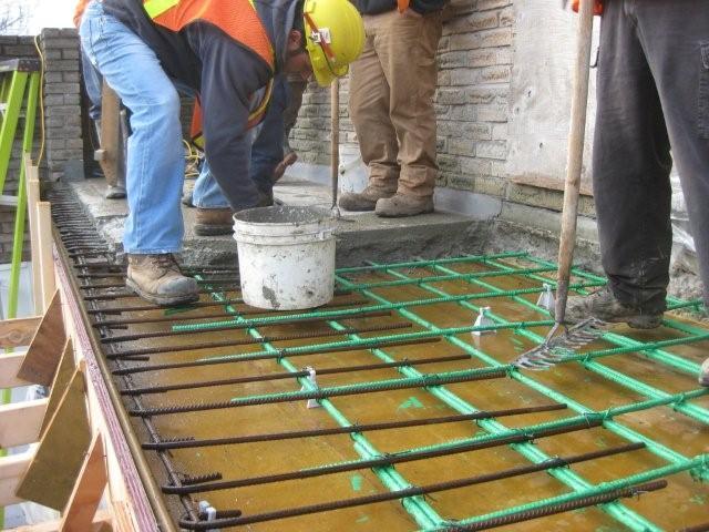 .3 Plastic chair supports and tie wire were used to help prevent movement of the embedded steel during concrete placement.