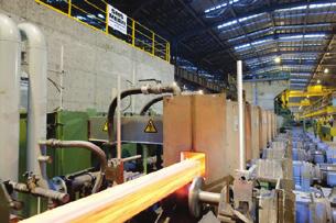 billets between the continuous caster and rolling mill.