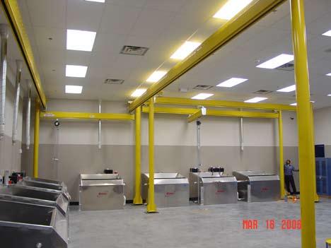 This will provide our customers with increased spans between supports thereby increasing valuable floor space and decreasing cost. Custom Cranes are standard for Kundel.