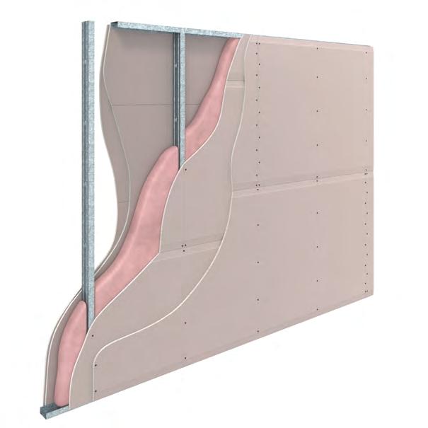 C STEEL STUD WALLS» INTRODUCTION Top track 60 nom C-studs @ 600 max ctrs Do not fasten plasterboard to top and bottomtrack Refer to Table C9 for minimum joint offsets Acoustic insulation if required