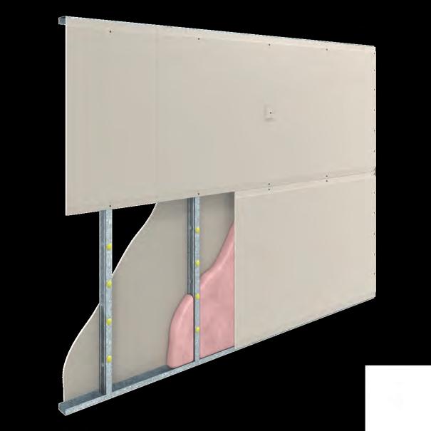C STEEL STUD WALLS» INTRODUCTION PLASTERBOARD INSTALLATION NON FIRE RATED WALLS Top track 60 nom Refer General Information - Materials for screw details C-studs @ 600 max ctrs Do not fasten