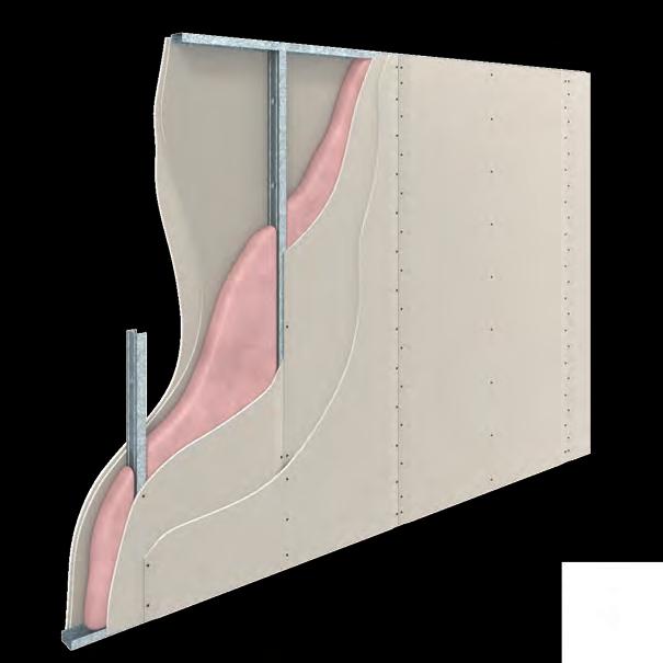 STEEL STUD WALLS C» INTRODUCTION Top track 60 nom C-studs @ 600 max ctrs Refer to Table C9 for minimum joint offsets Acoustic insulation if required Do not fasten plasterboard to top and bottom track