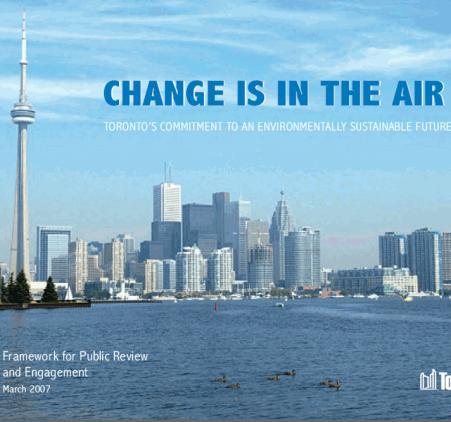 Their implementation has resulted in Toronto: Surpassing the City's 2012 greenhouse gas reduction target of 6% by achieving in 2011 a 15% reduction against 1990 levels; Exceeding the 89 Megawatt