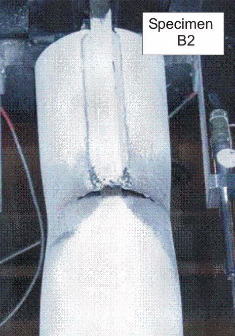 At first, the test specimens had a similar elastic stiffness, while strain concentrations developed at the slot region (specifically in the tube near the weld start).