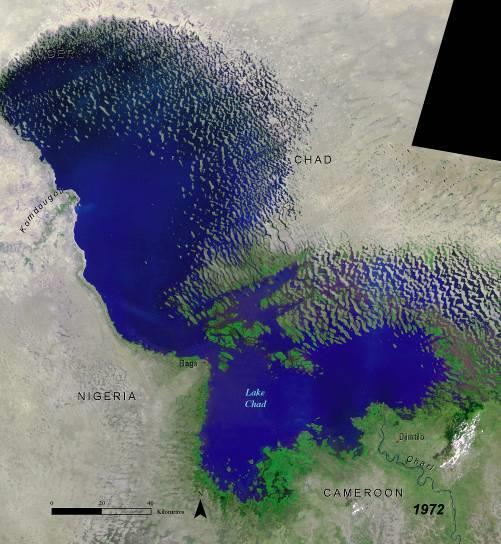 Shrinkage of Lake Chad