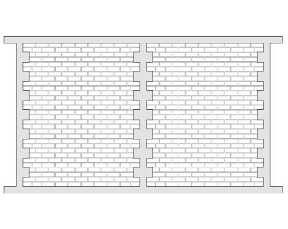 Cracking Patterns Separation of masonry panel with RC element at drift level of 0.2%.