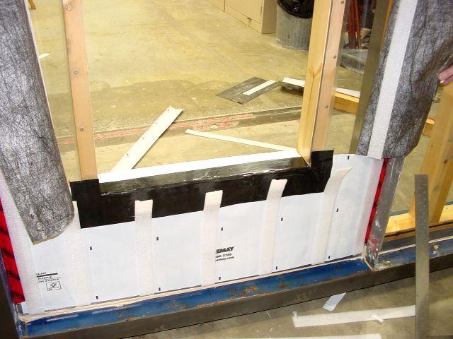 flashing membrane Sloped sill held