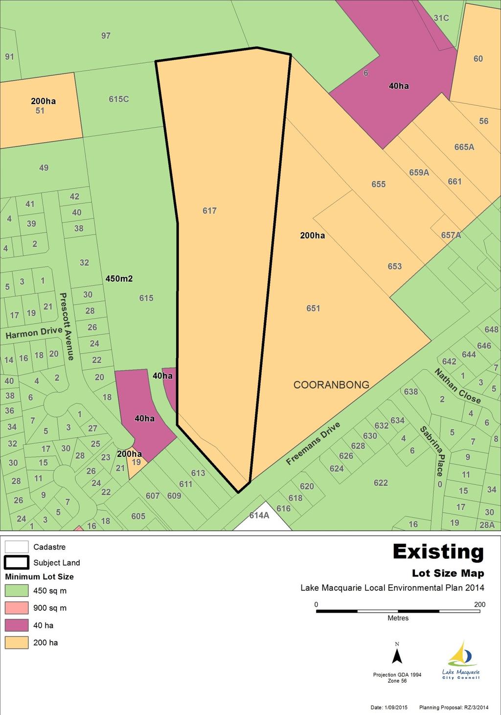 Map 4 Existing Lot Size