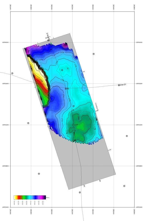 3D Seismic exploration RL top of seam RMS Amplitude UCG Panel