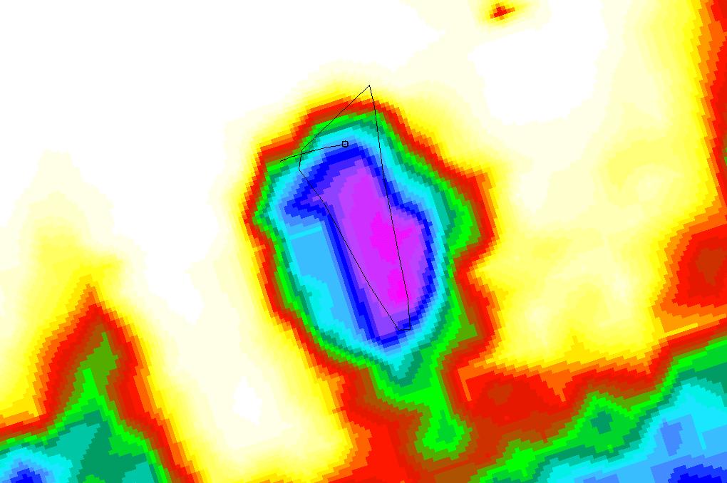 Detail of 3D Seismic Survey RMS Amplitude anomaly over UCG cavity Design cavity