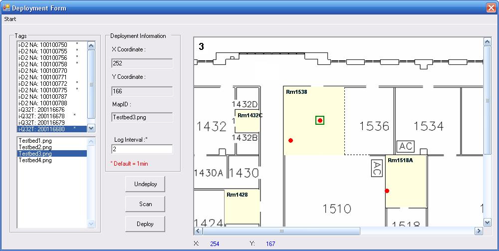 Here, we note that a secondary application was developed to allow the user to define the rooms designated for RFID usage (color coded on the map in yellow) and set their individual properties (e.g. temperature thresholds that will be used in Section 3.
