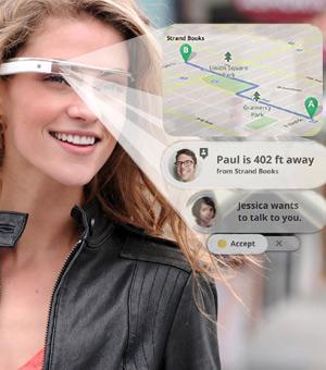 Google Glasses Google hopes to start selling it to consumers in early 2014 The device broadcasts images directly in front of a users' eyes, allowing them to stream video and