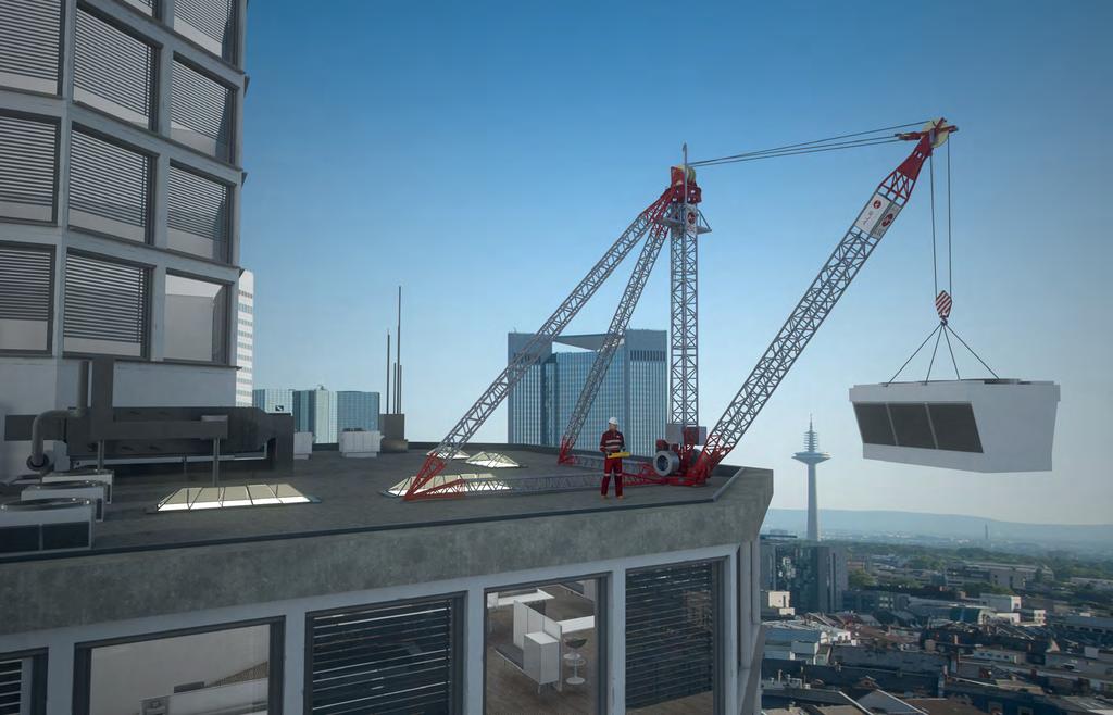OVERVIEW OF KEY FEATURES The aluminium, lightweight crane can be carried and assembled by hand, making it an extremely quick and easy solution and providing easy-access at an economical rate.