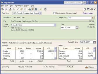 19 essential tasks Paying Employees Simply Accounting can automatically calculate payroll taxes based on the employee s tax table.