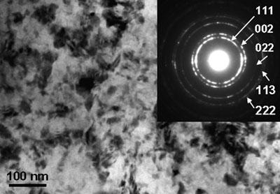 TEM AND HRTEM STUDIES OF BALL MILLED 6061 ALLOYS 507 performed in a planetary high-energy ball mill Fritsch P5 for 80 h in an argon atmosphere using stainless steel balls with diameter 8 mm and a
