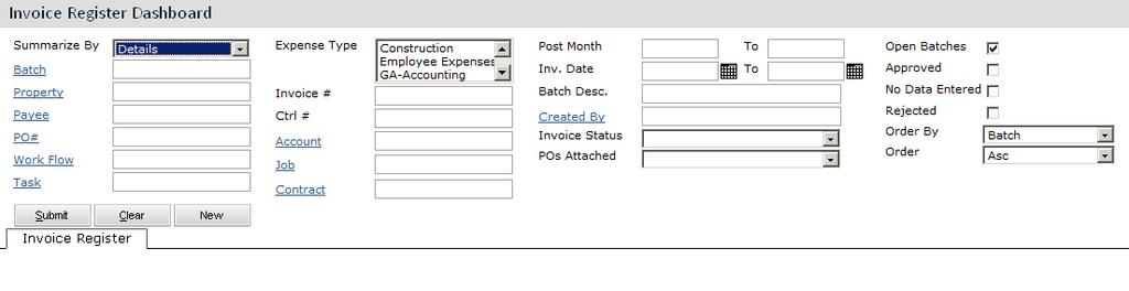 INVOICE ADMINISTRATION Invoice management in Voyager is done in the PAYscan module, primarily through the use of the PAYScan, Workflow, and Invoice Register dashboards.