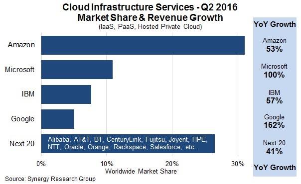 Competitors Amazon The e-commerce and cloud computing company pioneered the cloud IaaS (Infrastructure as a Service) market in 2006.
