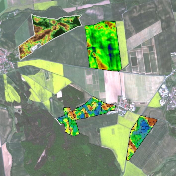 TF Yield Map t/ha TF Biomass Map t/ha TF Zone Map High / low yield potential