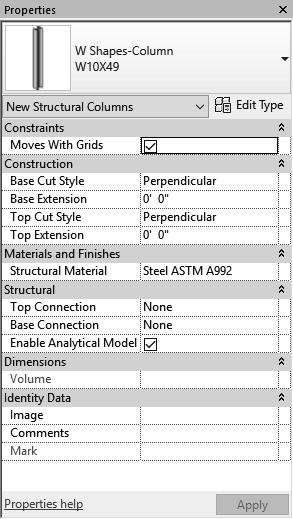 Autodesk Revit 2018 Architectural Command Reference 4-9 Structural Column: Type Selector Available Structural Columns types, which have been previously loaded in the current project, are listed in
