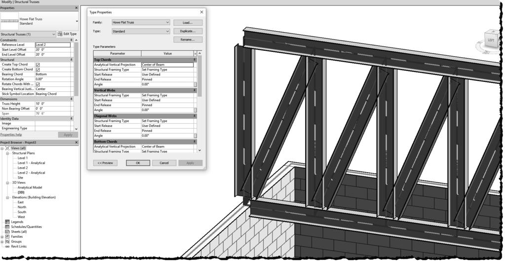 4-12 Chapter 4 Structure Tab Truss The Truss command is used to create a structural floor or roof truss in a building model.