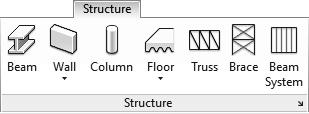 The icon in the lower right opens the Structural Settings dialog, which is covered in the Manage tab chapter.
