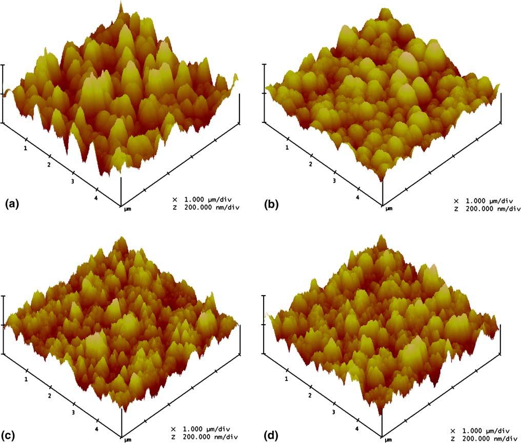 110 L. Li et al. / Journal of Non-Crystalline Solids 347 (2004) 106 113 Fig. 5. AFM morphologies of lc-si:h solar cells with various micro-crystallinity: (a) I c /I a = 0.72, RMS = 48.
